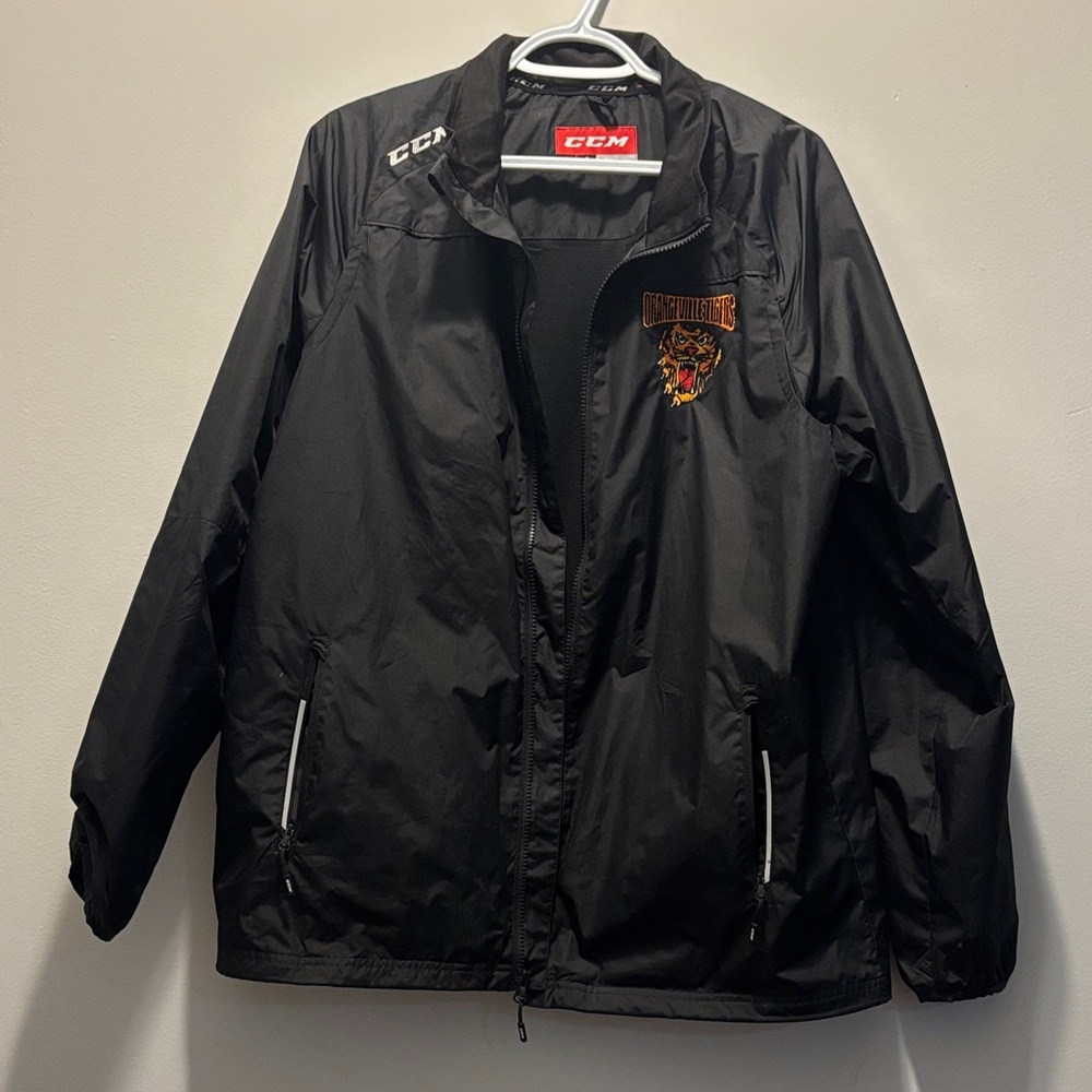 CCM Black Windbreaker with Embroidered Logo